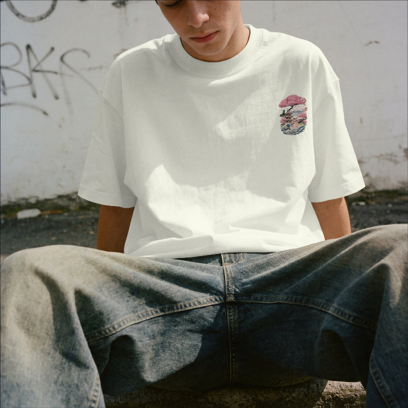 Fuji Blossom Oversized T-Shirt