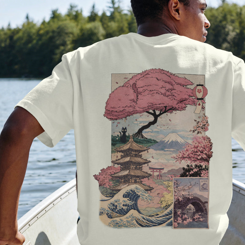 Fuji Blossom Oversized T-Shirt