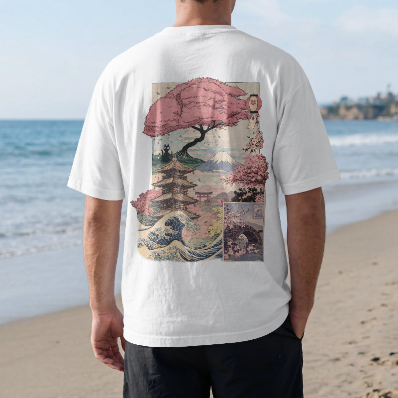 Fuji Blossom Oversized T-Shirt