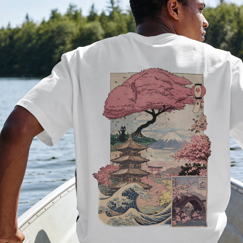 Fuji Blossom Oversized T-Shirt