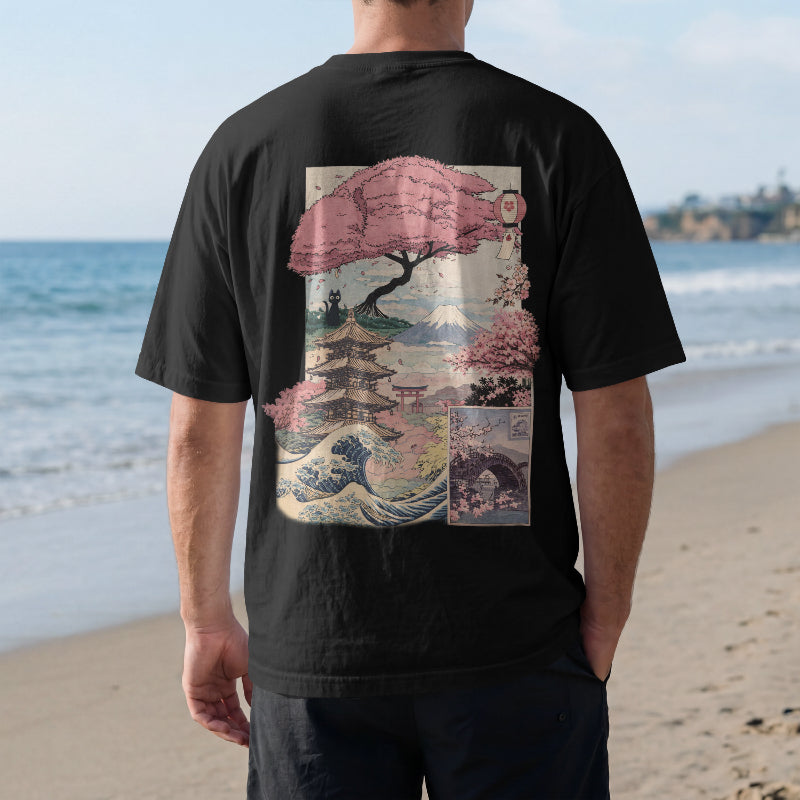Fuji Blossom Oversized T-Shirt
