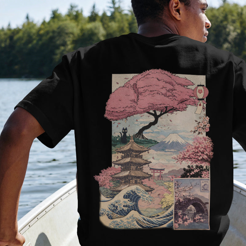 Fuji Blossom Oversized T-Shirt
