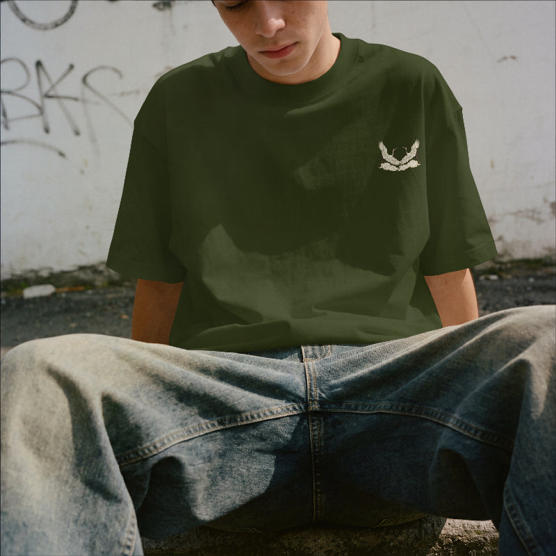 Crimson Ascension Oversized T-Shirt
