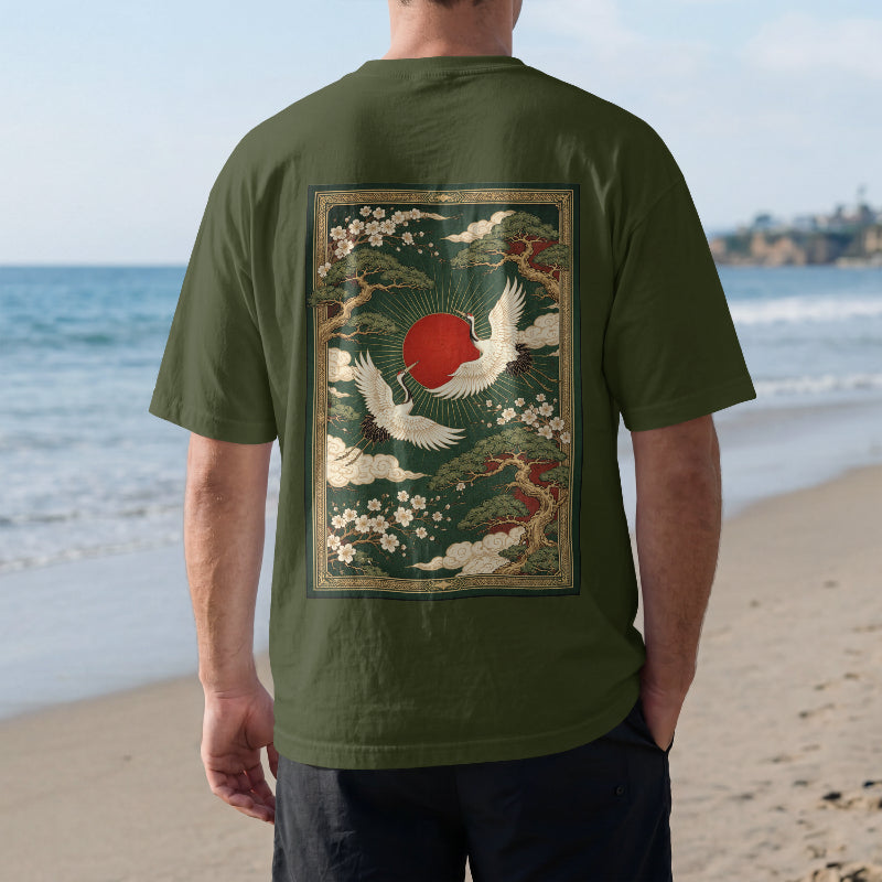 Crimson Ascension Oversized T-Shirt