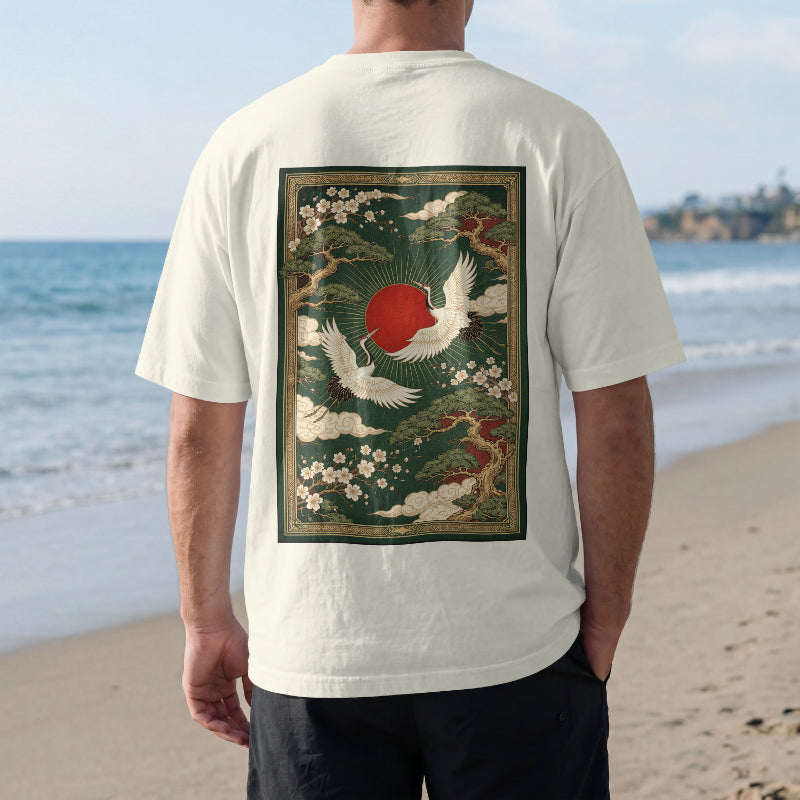 Crimson Ascension Oversized T-Shirt