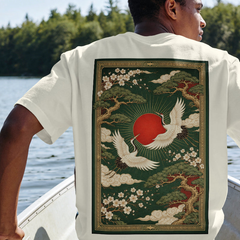 Crimson Ascension Oversized T-Shirt